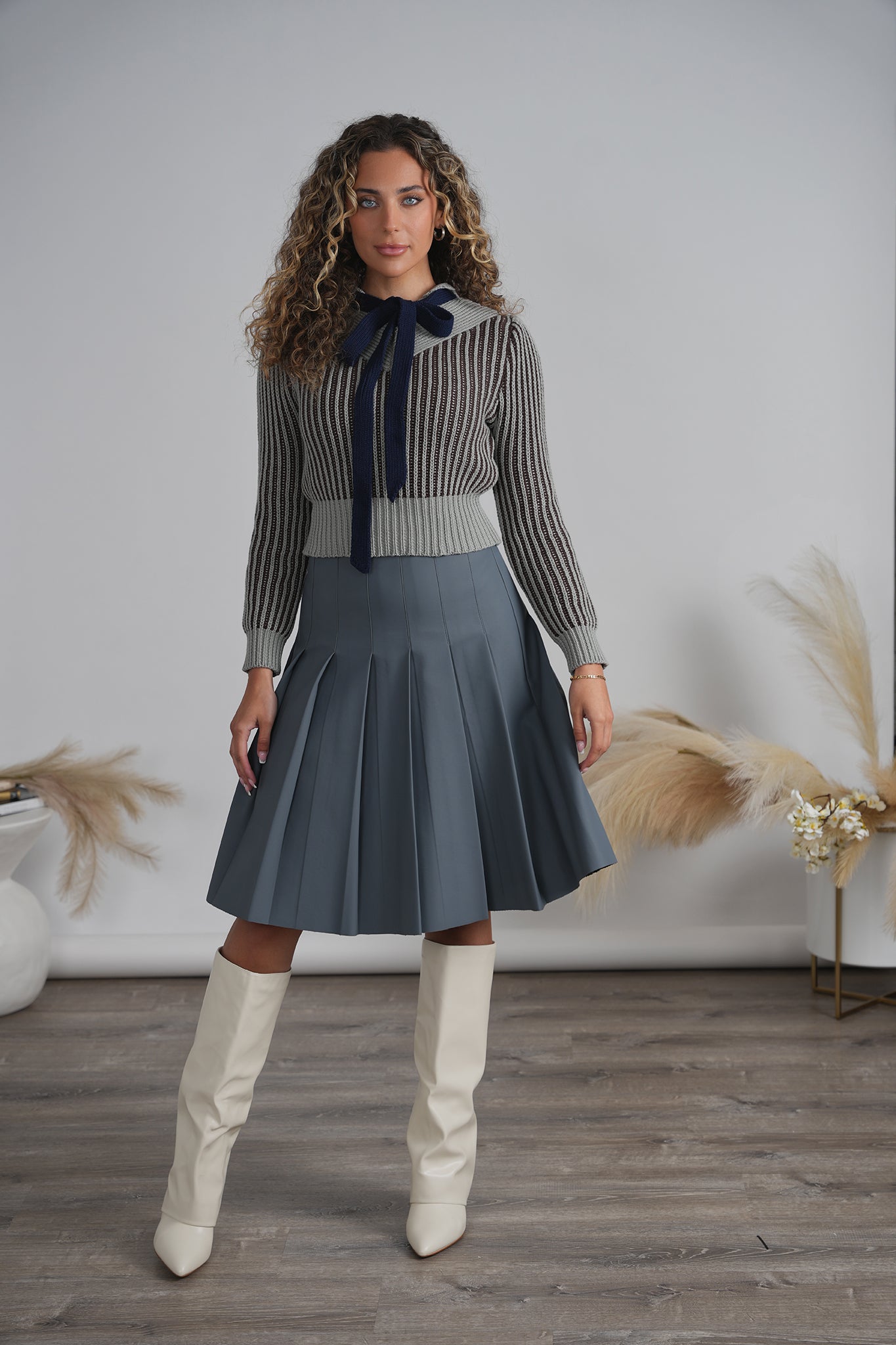 BIENNA BOX PLEATER SKIRT